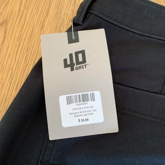 Duluth Trading Co Women’s 40 Grit Relaxed Leg Black Pants Size 14 Long Stretch - Picture 14 of 15